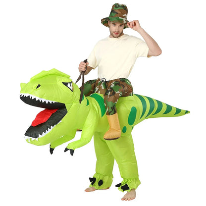 Adult Dinosaur Riding Inflatable Costume