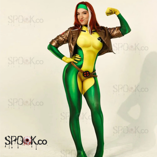 X-Men Rogue Anna Marie Costume Jumpsuit